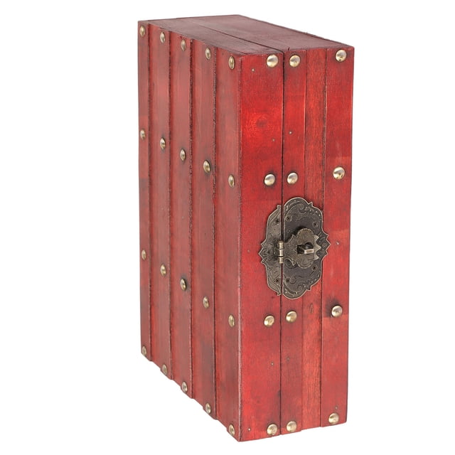 Caja de almacenamiento de joyas ANGGREK antigua portátil decorativa retro con cerradura codificada 28.5x20x9cm