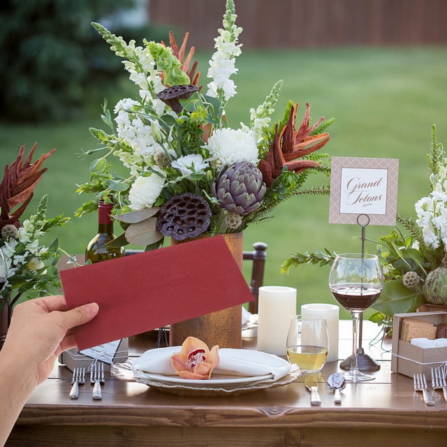 LIFKOME Tear Resistant Disposable Paper Napkins Dark Red Guest Towels for Kitchen and Banquet Use