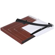 A2-B7 12 Sheets Paper Cutte r, Adjustable 12" Precise Wooden Professional Office Home Paper C utter Guillotine Paper Trimmer Manual Machine