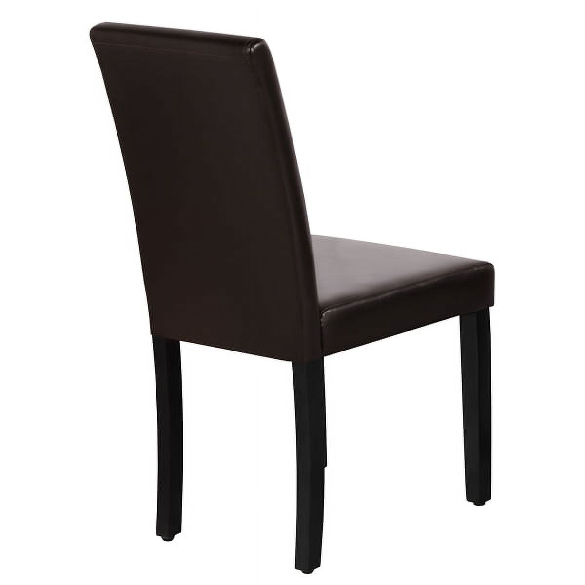 Alden Design Padded Dining Chairs, Set of 4, Brown photo 6