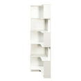 thumbnail image 4 of 5 Tier Corner Bookshelf with LED Lights, 69" Tall Bookcase Display Rack Plant Stand with Baffle for Living Room Home Office, White, 4 of 7