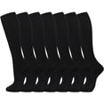 thumbnail image 1 of Calcetines de compresión (7 pares) calcetines de compresión hasta la rodilla para mujeres y hombres medias-el mejor apoyo para enfermeras, correr, atletismo, 1 of 5