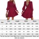 thumbnail image 2 of Vestido De Manga Farol Vestido fluido para mujer, jersey, vestido corto Vintage, cintura alta, ropa de trabajo diaria para mujer Cgtredaw Vino Tinto Xl para Mujer, 2 of 7