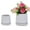 White, variant on S-HOME Set of 2 Grey Ceramic Planters, 8" 6" Modern Flower Pots for Indoor/Outdoor