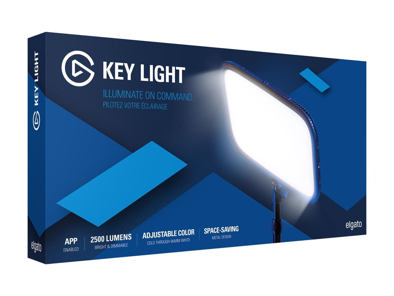 Elgato Key Light - Professional Studio LED Panel, App-controlled, 2800  Lumens, Color Temperature Adjustable, Desk Mount Included, for PC and Mac 