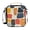 Line Block Doodle, variant on Haosy Mint Green Marble Reusable Lunch Box Men/Women Insulated Lunch Bag for School Picnic Travel