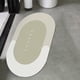 thumbnail image 5 of Alfombrilla de baño antideslizante de 50x80 cm, alfombra de baño resistente, tapete para suelo, alfombra de baño impermeable Beige ovalado, 5 of 8