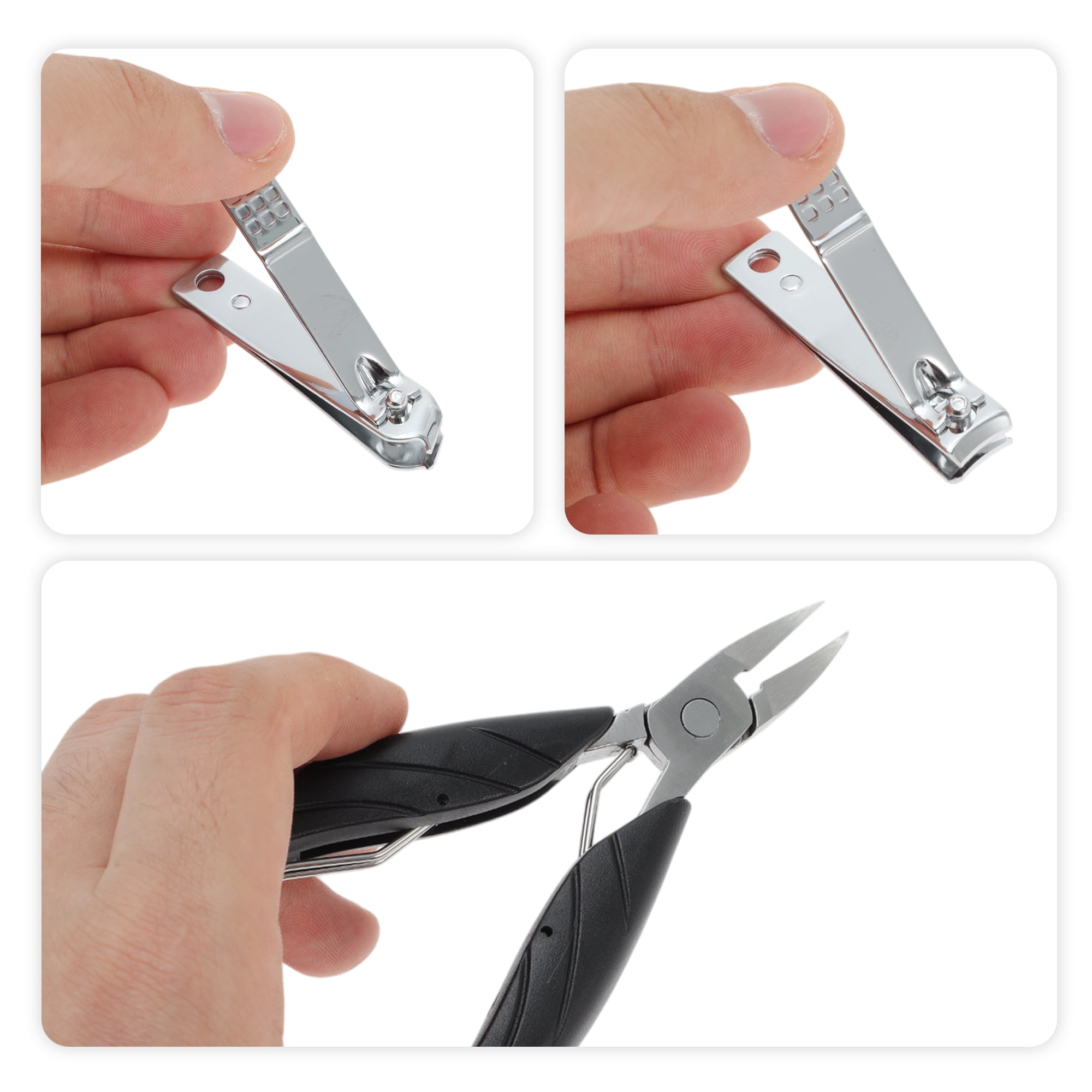 Unique Bargains 7pcs Nail Clippers Set with Ergonomic Handle 2.36"