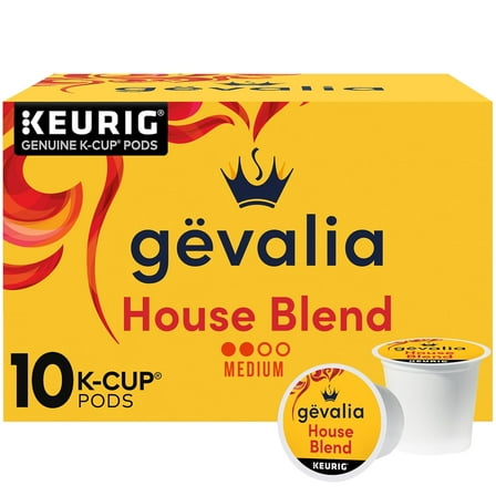 Gevalia House Blend Medium Roast K-Cup Coffee Pods, 10 ct Box