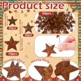 thumbnail image 2 of Kit de Estrellas Rústicas de Metal Oxidado con Alfileres de Seguridad para Navidad, 2 of 6