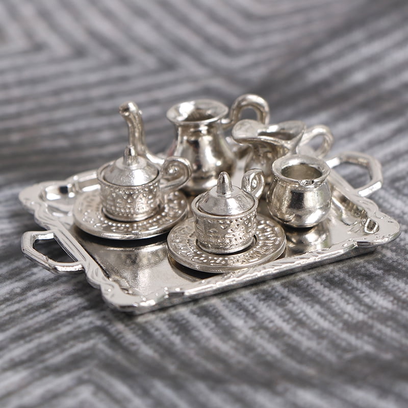 for 1:12 dollhouse miniature 6 pcs Silver metal Cookie trays Sheets