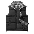 thumbnail image 1 of Veste Sans Manches Matelassée d'Hiver pour Col Montant, Manteau Rembourré Réversible, Vêtement d'Extérieur Décontracté et Tendance, 1 of 3
