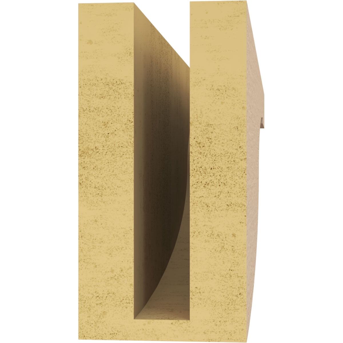 3"W x 18"D x 6"H Thin Del Monte Rough Cedar Woodgrain TimberThane Corbel, Primed Tan