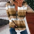 thumbnail image 1 of 2023 Chandail en Molleton de Mode pour Femmes 50 % de Rabais Liquidation Hauts pour Femmes Automne Manches Longues Chandail Ample Chemise Habillée Décontractée Dames Chandails en Molleton à Rayures Col Rond, 1 of 5