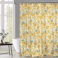 thumbnail image 4 of Yellow Floral Shower Curtain Watercolor Boho Flower Bathroom Curtain Abstract Beautiful Aesthetic Bathtub Decor Fabric Machine Washable Shower Curtain with 12 Hooks, 4 of 6