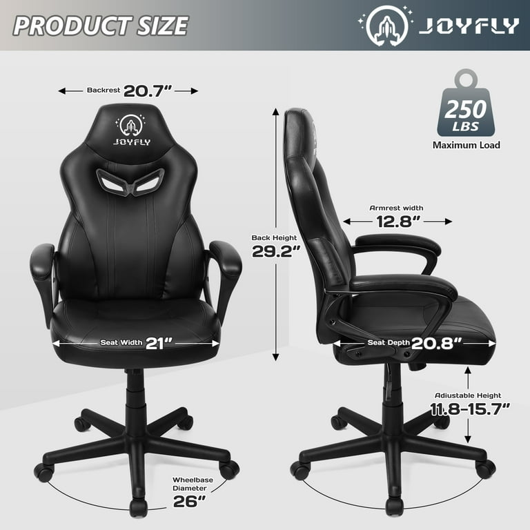 JOYFLY Ergonomic Gaming Chair, Sturdy Office Computer Chair, PU