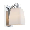 thumbnail image 3 of Woodbridge Lighting Blaire 1 Light Steel/Glass Bath/Wall Light in Brushed Brass, 3 of 4