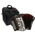 thumbnail image 2 of Hohner 3100 Panther Diatonic Accordion w/AGB Gig Bag, Key GCF, Black, 3100GB CGB, 2 of 5