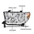 thumbnail image 3 of PIT66 Headlights,Fit for 2007-2013 Toyota Tundra 2008-2017 Sequoia Headlights Aftermarket Left+Right Clear Lens Chrome Housing Amber Reflector, 3 of 9