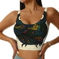 thumbnail image 2 of Haiem Owl with Mandala Pattern Womens Sports Bra - U Neck Padded Low Impact Yoga Bra Workout Crop Top Gym Moisture-Wicking Workout Vest -X-Large, 2 of 9