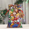 thumbnail image 4 of Pofeuu Sac Cadeau de Noël Imprimé Mario, Pochette en Toile de Jute avec Cordon de Serrage et Carte en Papier Kraft pour Emballage de Vacances, Fêtes et Anniversaires-Moyen, 4 of 7