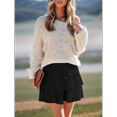 thumbnail image 4 of Falda Pantalón Estilo Bohemio con Volantes y para Mujer, Estilo Informal, de Cintura Alta, Color Negro, Talla M, 4 of 8