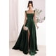 thumbnail image 4 of Vestido de fiesta Stylefun Champagne Satin A Line con abertura 2025, 4 of 7