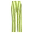 thumbnail image 6 of Bright Green And White Vertical Winter Female Pants Flannel High Waist Women Pants Lady Warm Straight Leg Plush Trousers, 6 of 7
