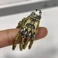 thumbnail image 5 of Futuristic Mechanical Hand Copper Necklace Movable Finger Joints Robot Hand Charm Handcrafted Jewelry Gift for Men Women, 5 of 8