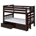 thumbnail image 6 of Santa Fe Mission Low Bunk Bed Twin over Twin - Bed End Ladder - Multiple Finishes - with Twin Size Under Bed Trundle, 6 of 11