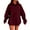 BH10-Wine, variant on Inglocry Oversized Hoodies for Women 2026 Cute Hoodie Plus Size Plain Basic Soft Sweatshirts Tops Fall Winter Trendy Outfits Black 2XL