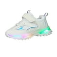 thumbnail image 1 of MIASHUI Chaussures pour Enfants Printemps Automne Tout-Petits Chaussures à Lumières DEL Clignotantes Garçons Filles Chaussures de Sport pour Enfants, Blanc, 5-5,5 Ans, 1 of 6
