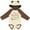 Natural & Brown w Ears, variant on Inktastic Grammy and Papaw Love Me Grandchild Boys or Girls Long Sleeve Baby Bodysuit