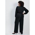 thumbnail image 2 of Avenue Women's Plus Size Luxe Drape Chiffon Overlay Jumpsuit, 2 of 2