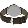 thumbnail image 3 of Timex Men's Easy Reader Bold 43mm Watch – Silver-Tone Case Cream Dial with Brown Leather Strap, 3 of 5