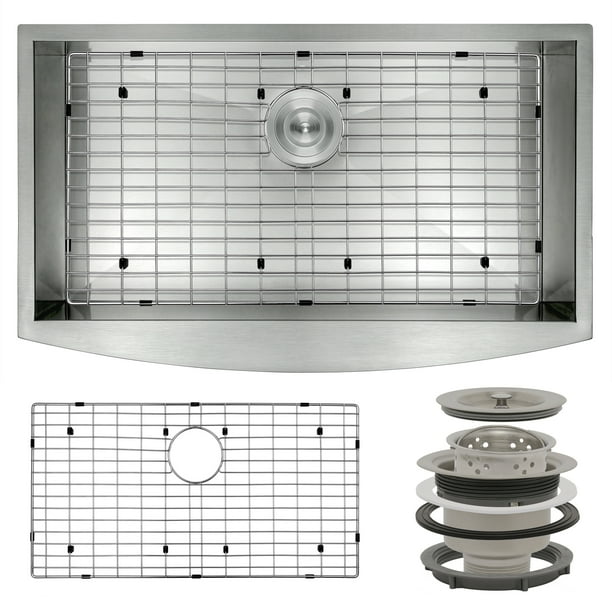 Akdy 30 X 20 9 Stainless A Farmhouse Handmade Kitchen Sink W Dish Grid Com Akdy 30 X 20 9 Stainless A, Akdy Black Stainless Farmhouse Sink