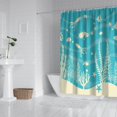 thumbnail image 1 of Ocean Whisper Seashell Shower Curtain 72x72 Inch, Waterproof Polyester Bath Curtain for Bathroom, Hooks Included, 1 of 3