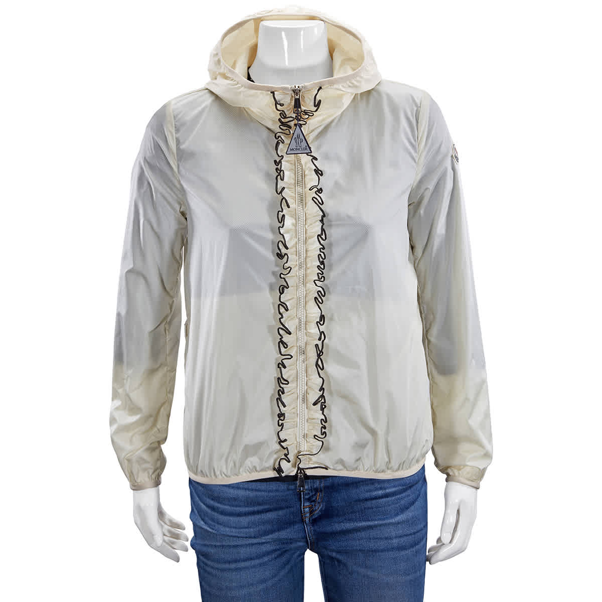 ladies white hooded jacket