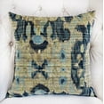 thumbnail image 2 of Plutus Sonoma Canyon Green Navy and Blue Handmade Luxury Pillow - Double sided 24" x 24", 2 of 3