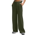 thumbnail image 2 of ClodeEU Womens Lounge Sweatpants with Drawstring, Loose Fit Wide Leg Comfort Sweat Pants Army Green,Womens Plus XXL, 2 of 6