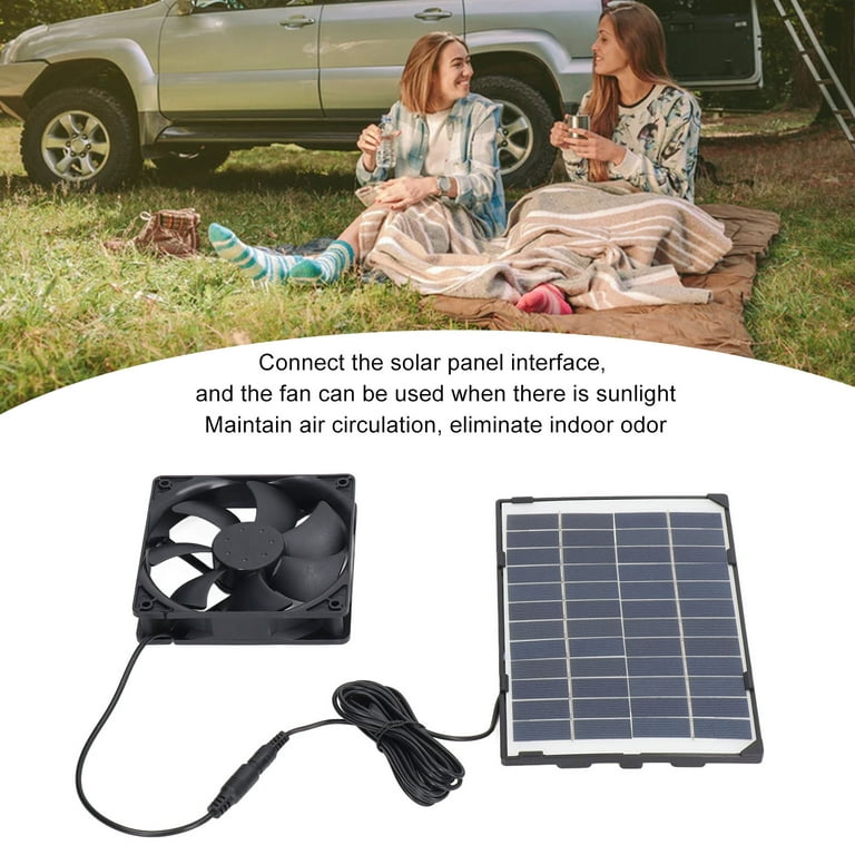 Adium Solar Panel Fan Kit, Mini Portable Solar Fan, 6W 12V Solar