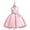 Pink, variant on Herrnalise Toddler Girls Solid Color Pearl Embroidery Bowknot Birthday Party Flowers Gown Kids Dresses