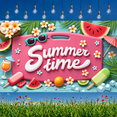 thumbnail image 4 of Tropical Theme Summer Banner Decorative Design Beach Party Ice Cream Fruits for Holiday Celebration Outdoor Gathering Summer Events, 4 of 7
