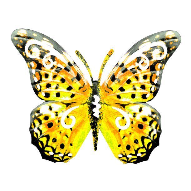 Great promotion! Metal Butterfly Wall Decor Art Wall Hanging Garden Courtyard Wall Courtyard Indoor Home Bathroom Living Room Bedroom Porch Valentine's Day Decoration Retro