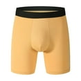 thumbnail image 3 of Gyujnb Men's Panties Long Plus Four Corners Large Size Quick Dry Pants,Yellow, 3 of 3