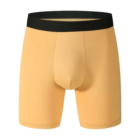 Men s Boxer Briefs Men s Men Underwear Trunk Brief Men Athletic Underwear Briefs Cool for Polyester S Quilted for No Ride up Spandex Pack of Cute M Yellow M