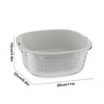 thumbnail image 3 of Kitchen Organizer Basket Food Safe Plastic Drainer Space Saving Storage Container For Vegetables Utensils Sturdy Easy Clean Multi Purpose Use, 3 of 5