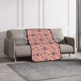 thumbnail image 4 of Pofeuu Retro 70s 60s Hippie Flower Print Bed Blanket, Soft Flannel Blankets for Bed,Sofa, Couch, Chair, 50 X 60 Inches, Double Layer, 4 of 8