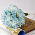 thumbnail image 2 of Farfi 1 Bouquet Faux Seda artificial Flor de Hydrangea Deja Hojas de Boda Decoración Artesanía Farfi 8102565, 2 of 6