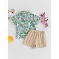 thumbnail image 3 of Bagilaanoe 2pcs Toddler Easter Outfits Baby Boy Shorts Set Short Sleeve Print Shirt Tops + Shorts 9M 12M 18M 24M 3T 4T Kids Casual Summer Clothes, 3 of 8